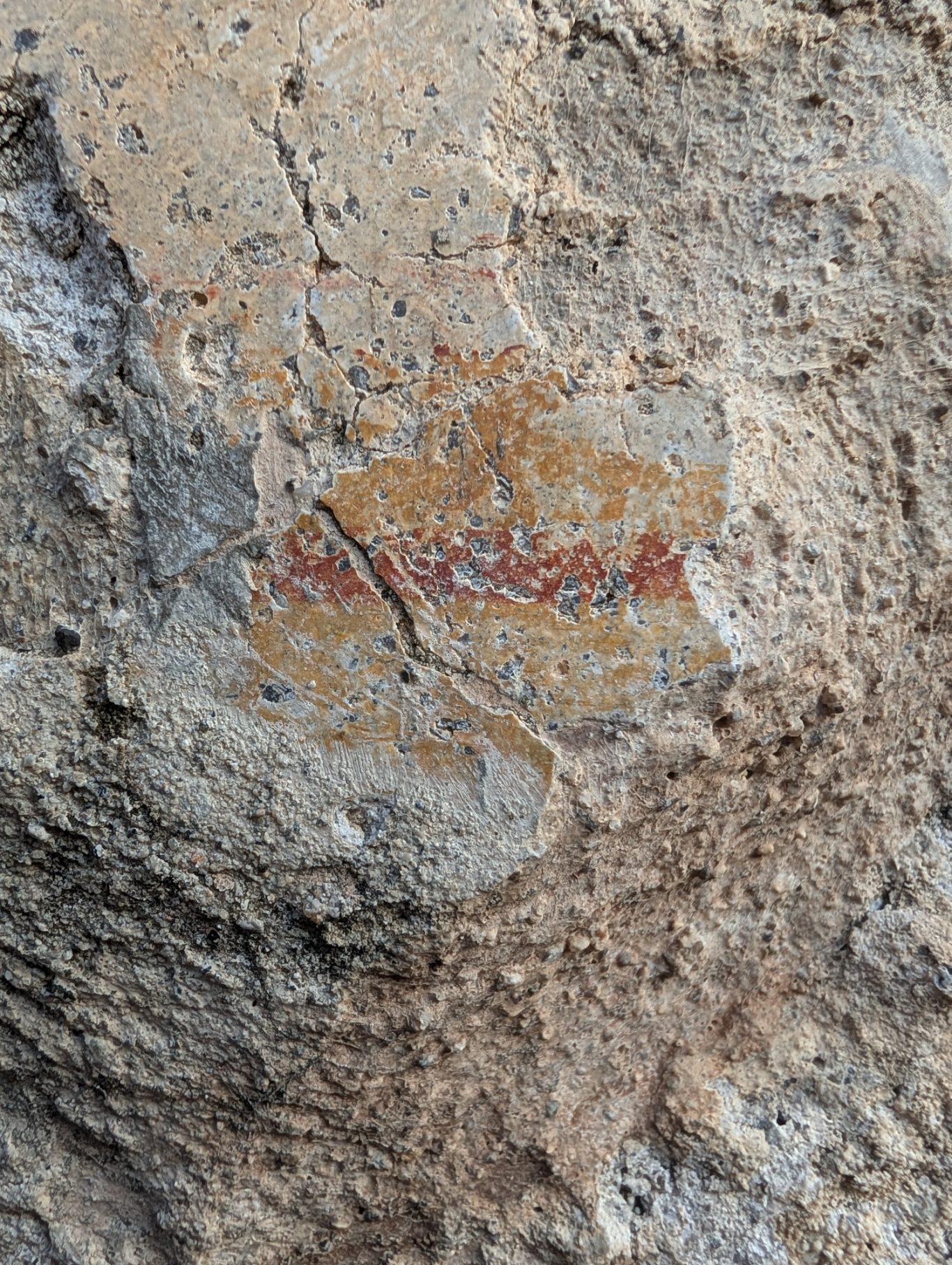 Reste einer Wandmalerei im Castello die Arechi Reste einer Wandmalerei im Castello die Arechi