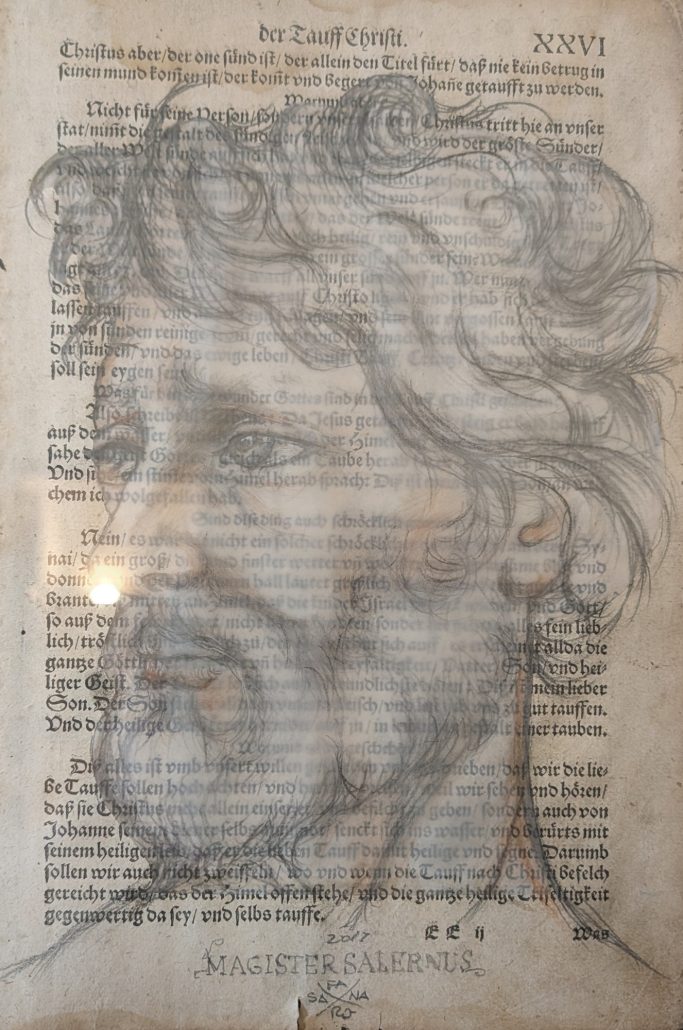 Magister Salernus - Kunstinstallation im Giardino della Minerva