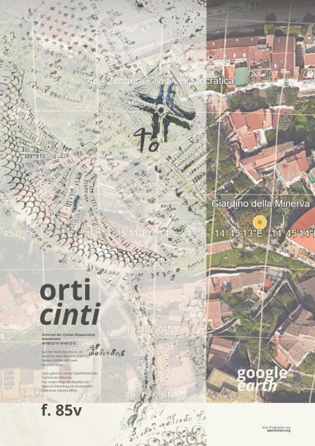 Voynich Rosette f85v findet ihre Geokoordinate Voynich Rosette f85v findet ihre Geokoordinate 40°40'53"N 14°45'12"E über Google Earth