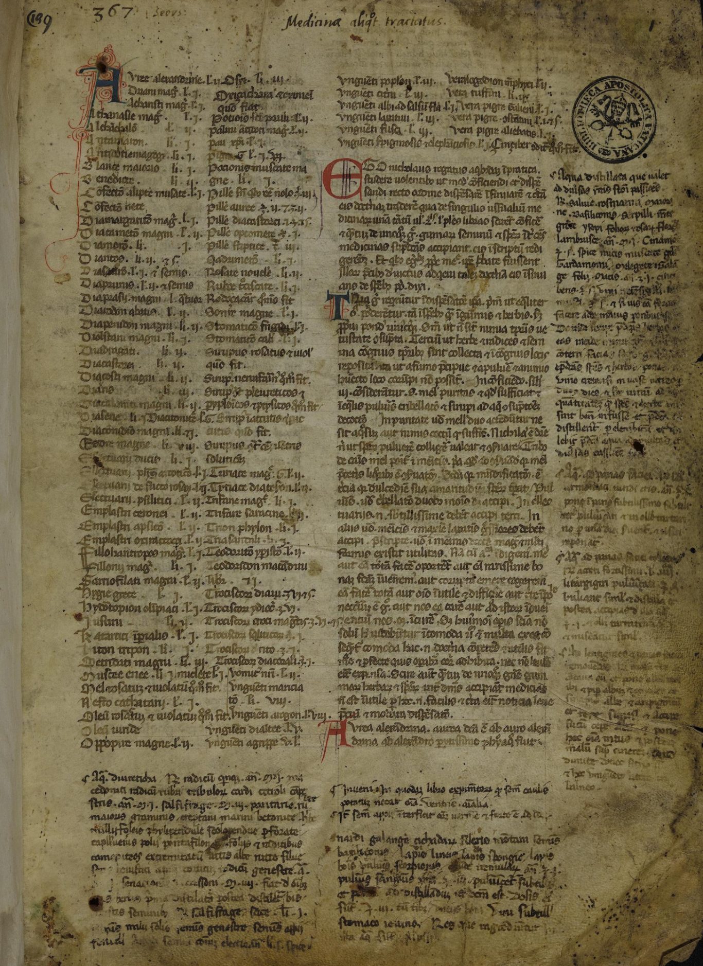 Bibliotheca Palatina — Pal. lat. 1146 Bibliotheca Palatina — Pal. lat. 1146