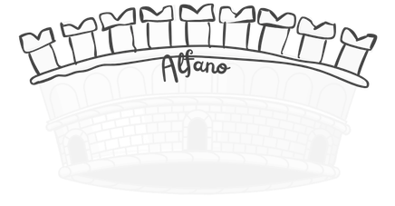 Wappen vom Ort: Alfano Swallowtail Merlons | Schwalbenschwanzzinnen in Süditalien | Wappen vom Ort: Alfano