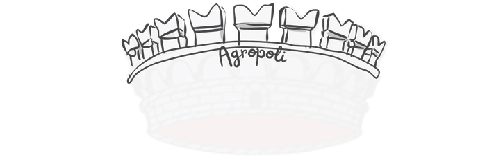 Wappen vom Ort: Agropoli Swallowtail Merlons | Schwalbenschwanzzinnen in Süditalien | Wappen vom Ort: Agropoli