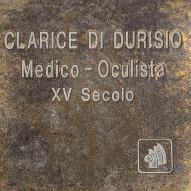 Clarice di Durisio - Medico - Oculista - XV Secolo Clarice di Durisio - Medico - Oculista - XV Secolo