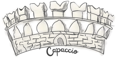 Wappen vom Ort: Capaccio Swallowtail Merlons | Schwalbenschwanzzinnen in Süditalien | Wappen vom Ort: Capaccio